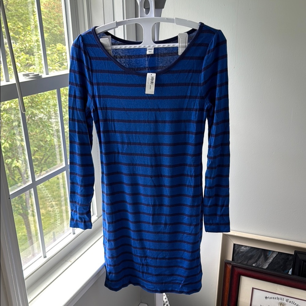 Old Navy Blue Striped Mini Dress